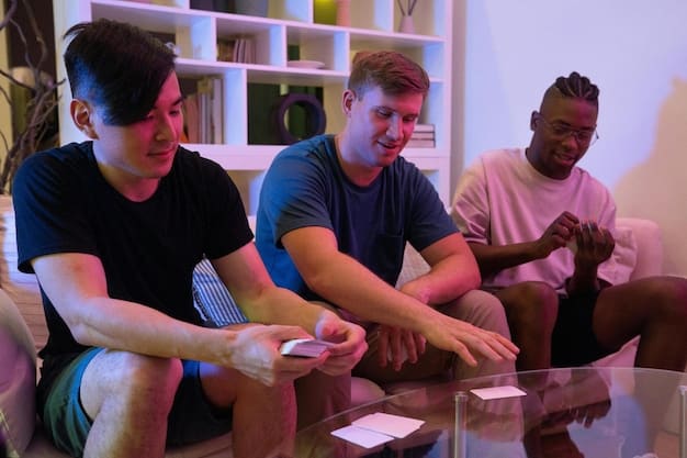 A group of collegiate League of Legends players huddled together, strategizing and supporting each other during a break in a tournament. The atmosphere is intense but supportive, highlighting the team aspect of esports.