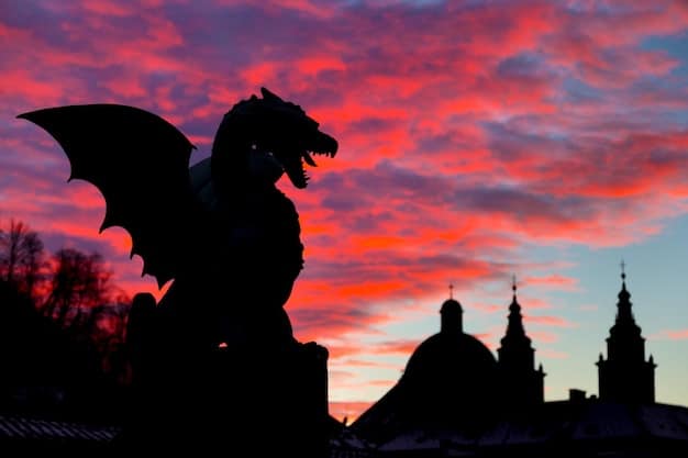 A detailed silhouette of Warwick against a fiery Zaun background, hinting at his potential reveal in Arcane Season 2.