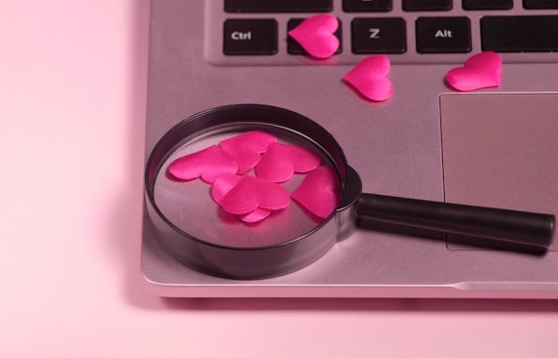 A magnifying glass hovering over a computer screen displaying a mix of review scores and user comments, symbolizing the need for careful scrutiny and analysis of reviews.