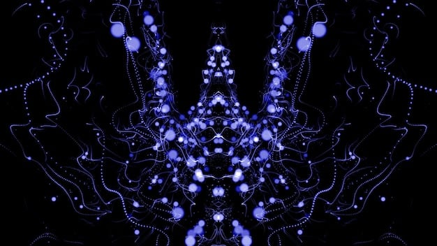 A stylized depiction of AI algorithms flowing through a neural network, with binary code forming the shapes of gaming characters and environments.