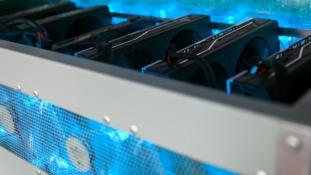 A gaming PC with its side panel removed, showcasing a meticulously custom-cooled GPU with clear tubing and glowing coolant, emphasizing professional thermal management.