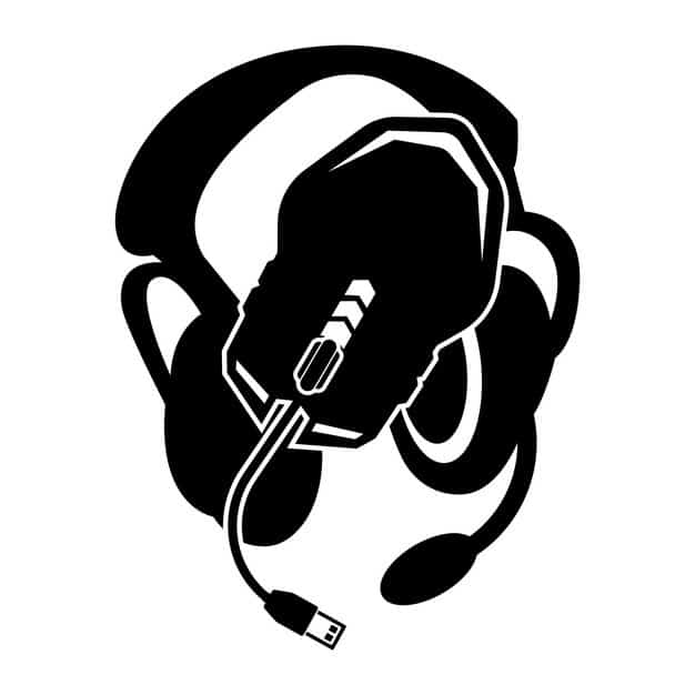 A gaming headset's boom microphone positioned clearly, with a subtle visual representation of sound waves emanating from a gamer's mouth towards the mic, implying clarity.