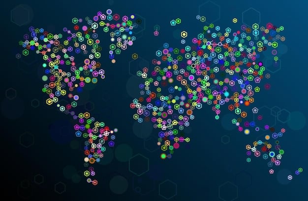 A detailed world map with esports team logos pinpointed in various countries, linked by dotted lines, symbolizing global talent flow and team expansion strategies.