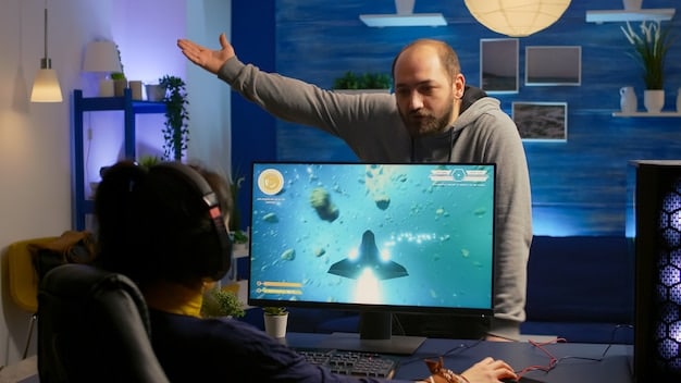 A close-up of a gaming monitor displaying a character from a fast-paced first-person shooter game, with crystal-clear motion and no visible ghosting, highlighting the display's exceptional response time.