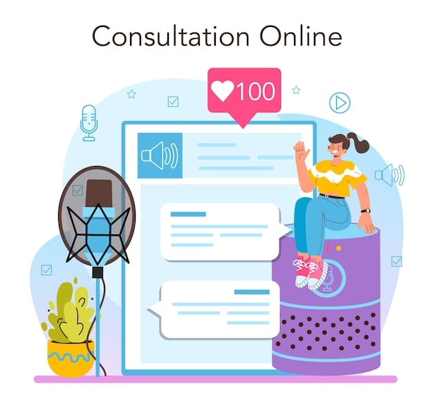 A screenshot from a live stream or podcast recording, showing the hosts interacting with comments and questions from the audience in real-time. Overlays on the screen display social media handles and community engagement metrics, illustrating active participation from fans.