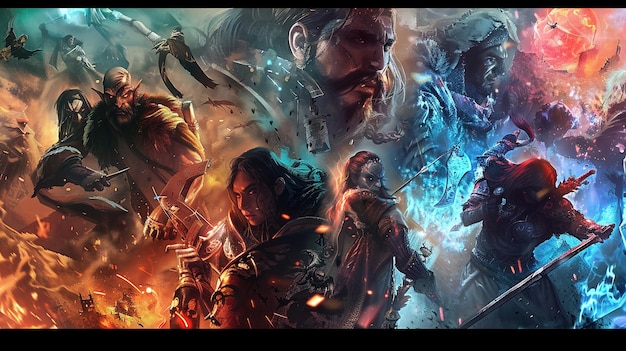 A collection of concept art showcasing different League of Legends champions adapting their signature moves for Project L. The artwork highlights the transition from MOBA abilities to fighting game techniques, emphasizing the visual fidelity, attention to detail, and the innovative interpretation of familiar characters.