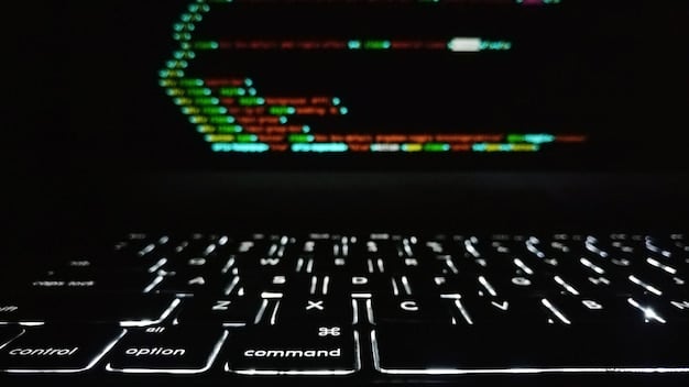 A close-up shot of a computer screen displaying lines of code, possibly related to game development. The lighting is dim, highlighting the sense of secrecy and ongoing work. The code hints at Vampire: The Masquerade - Bloodlines 2 features.