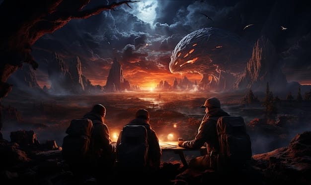 A dramatic in-game screenshot showing a tactical battle scene in Divinity Original Sin 2. Various characters are positioned strategically on a stone battlefield, with elemental effects like fire and water visible. The user interface shows the available skills and action points, illustrating the depth of the combat mechanics.