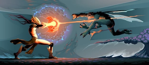 A visual representation of sound waves emanating from a game character's action (like a sword swing or a spell cast), highlighting the real-time response to audio events. The image should symbolize the integration of sound to action in a game.