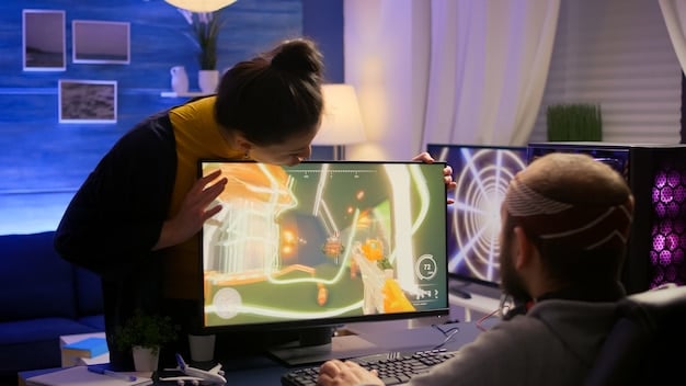 A screenshot of the game prototype showing basic player movement and interaction with a core game mechanic, like collecting an item or shooting a rudimentary enemy. The UI is minimal, displaying only essential information. This illustrates the iterative process central to Creating a Simple Game Prototype: From Concept to Playable Demo in 7 Days.