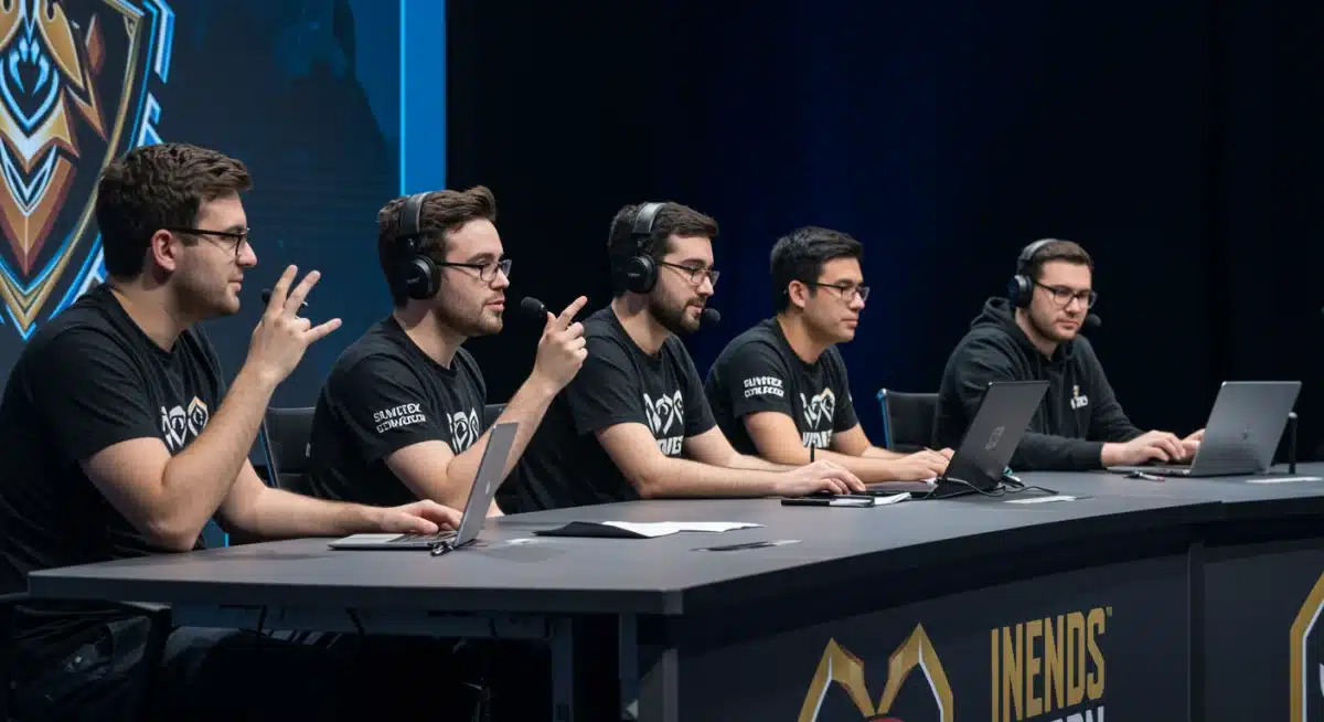 Esports analysts and commentators discussing the strategic implications of new League of Legends rules.