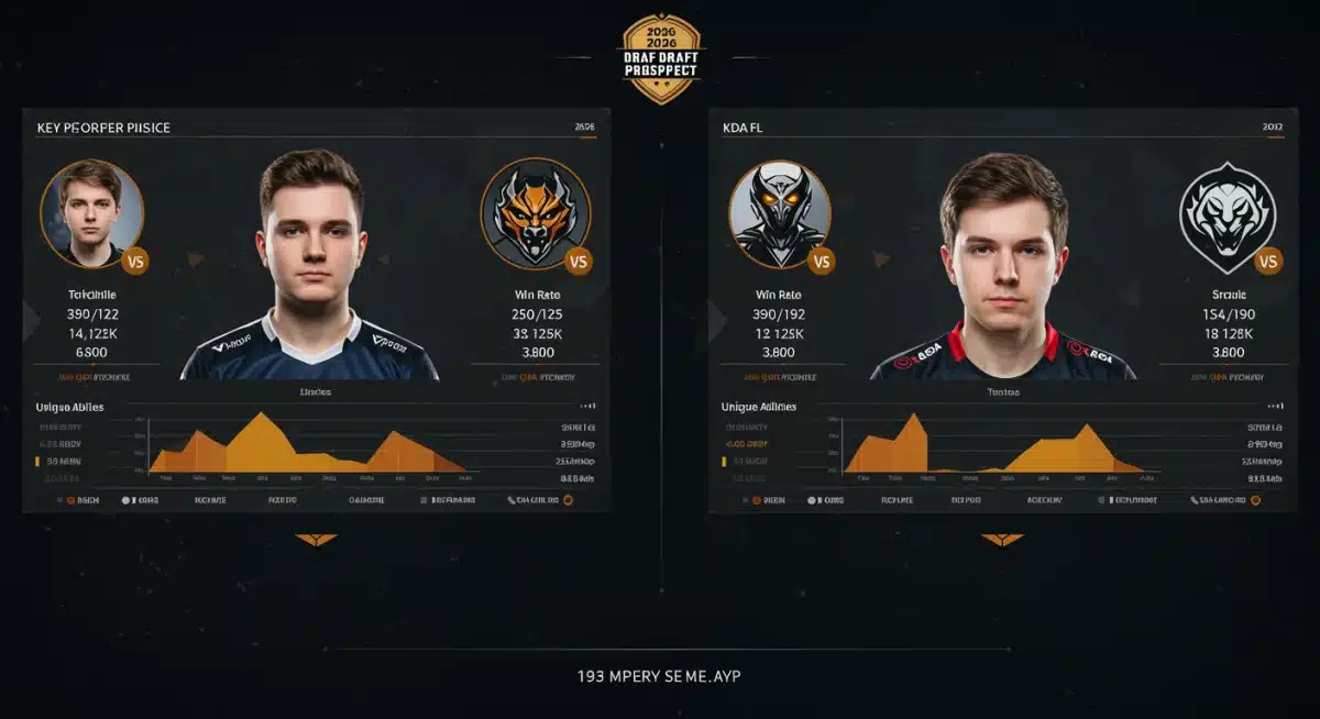 Statistical comparison of two rising esports draft prospects for 2026.