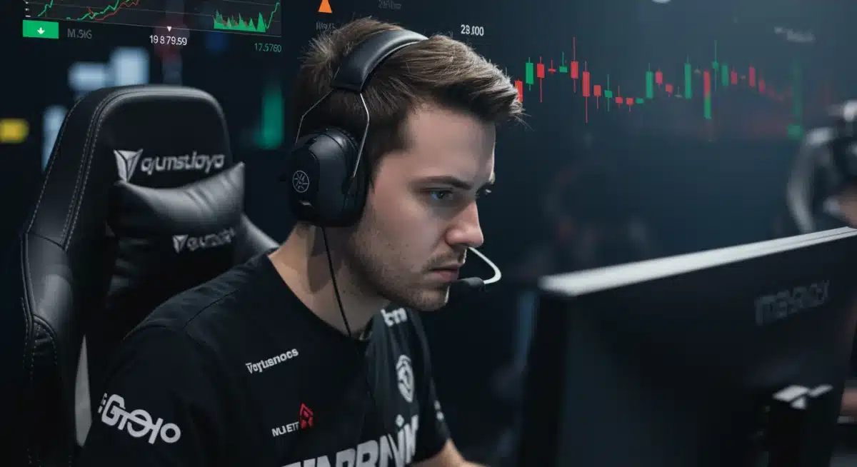 Professional esports player demonstrating the commercial and competitive intensity of modern gaming.