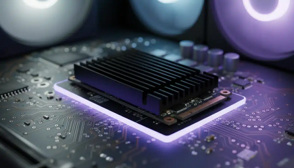 High-performance NVMe SSD on a motherboard