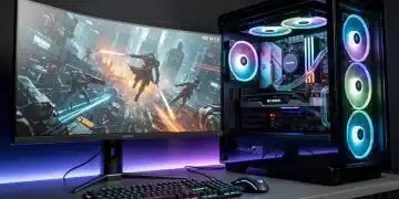 Futuristic gaming setup showcasing internal SSD and NVMe drives