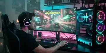 Cyberpunk 2077 PC Performance: January 2026 Update Impact Gamer playing Cyberpunk 2077 smoothly on a high-end PC, experiencing improved performance from the January 2026 patch.