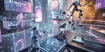 Futuristic game world with advanced AI characters and dynamic environments
