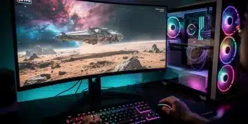 Starfield gameplay on a mid-range PC achieving 60 FPS, showcasing optimal performance for budget-conscious gamers.